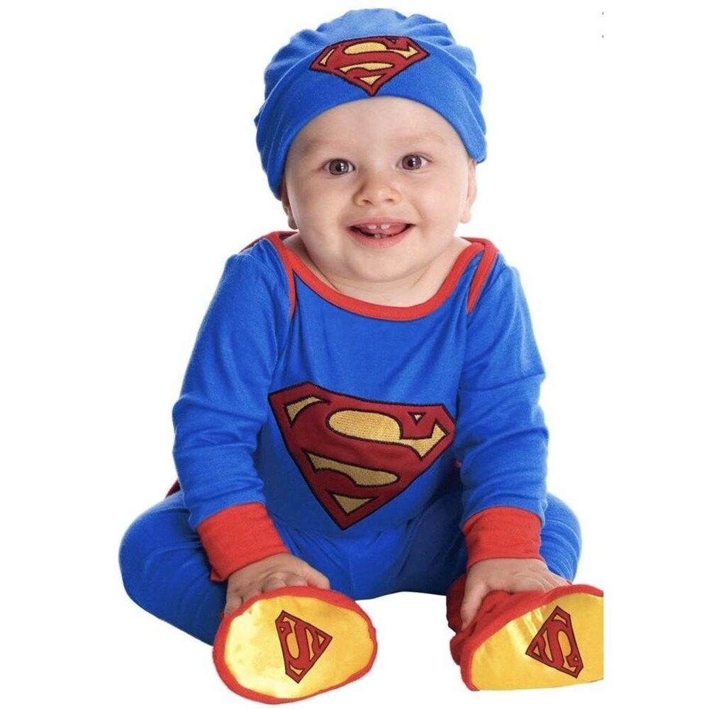 NEW Rubies DC Super Friends Superman Halloween Costume Infant Size 0-6 Months